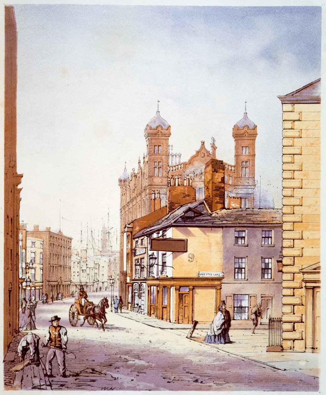 Dom Żeglarzy, z Hanover Street, Liverpool, 1864 r. autorstwa William Gawin Herdman