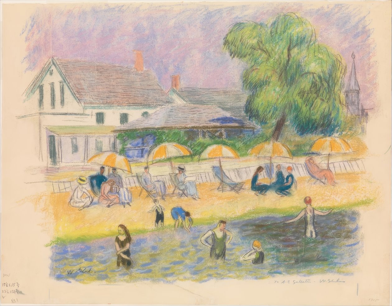 Scena na plaży autorstwa William Glackens