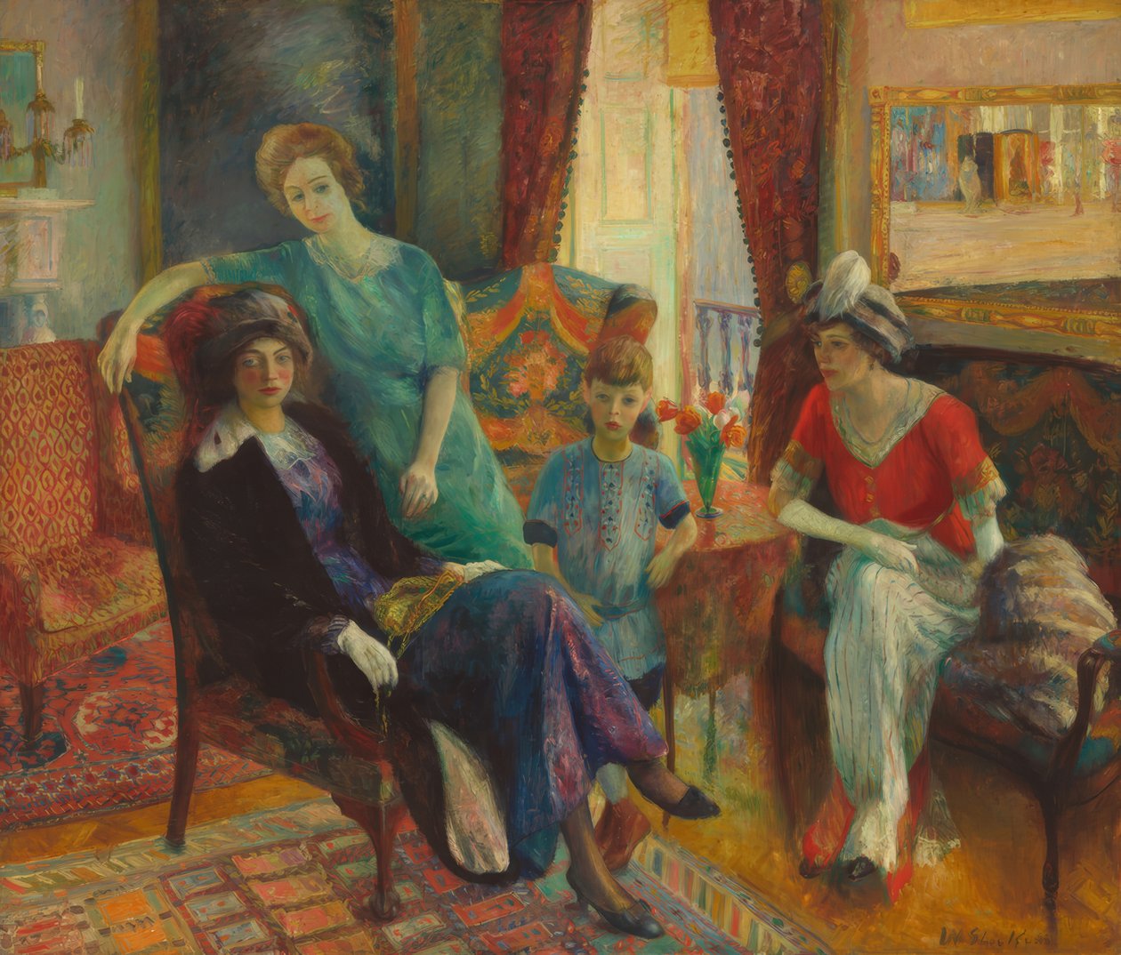 Grupa rodzinna autorstwa William Glackens