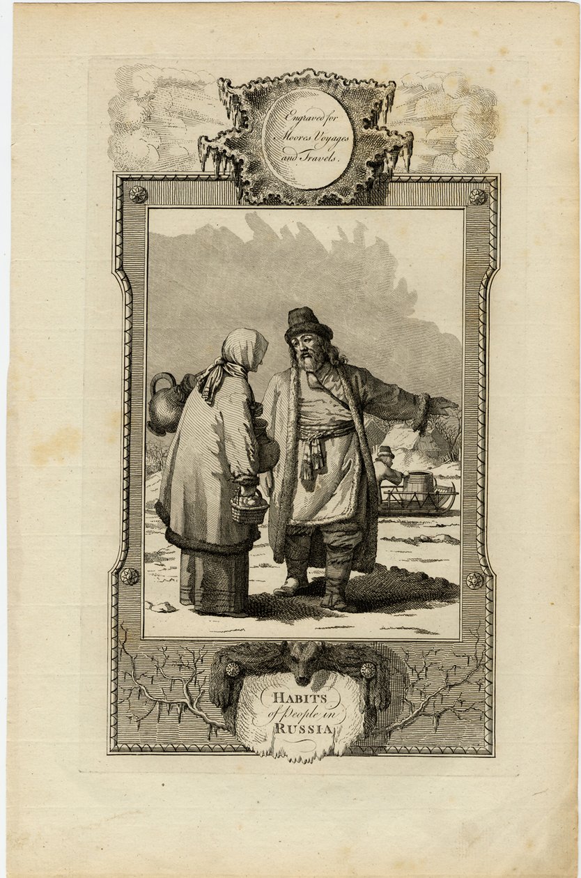 Nawyki moskwian, ok. 1730 autorstwa William Grainger