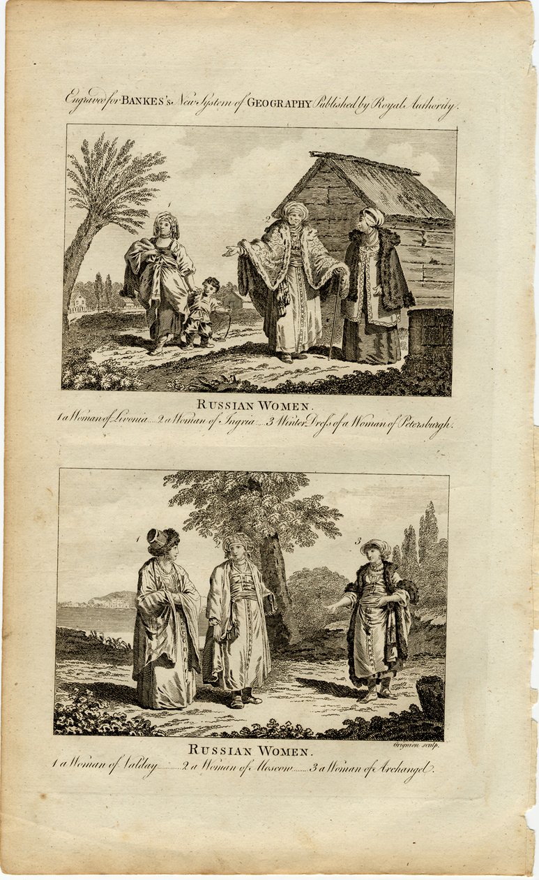 Nawyki kobiet rosyjskich, ok. 1730 autorstwa William Grainger