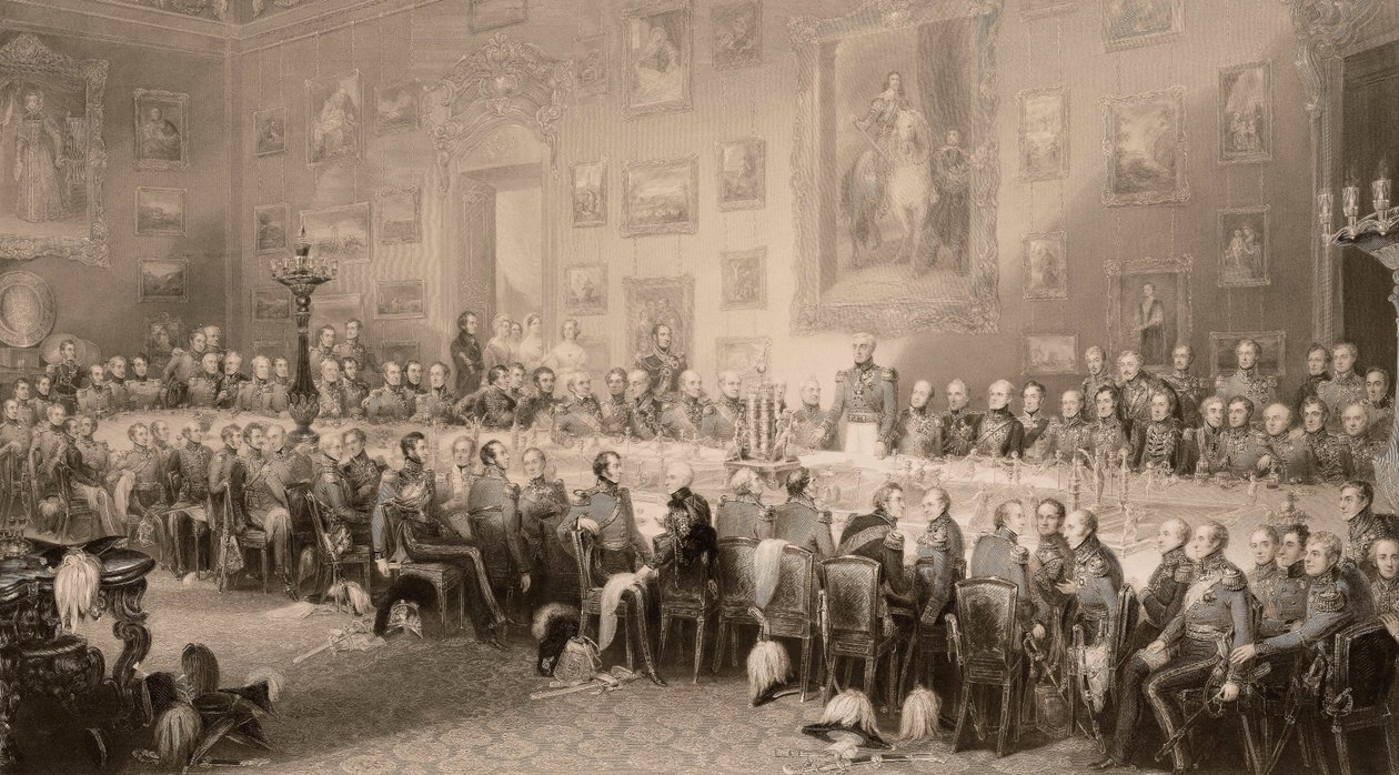 Bankiet Waterloo w Aspley House 18 czerwca 1836 roku. autorstwa William Greatbach