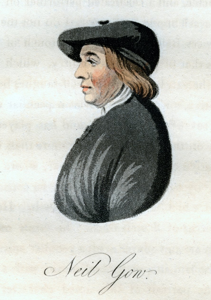 Neil Gow, szkocki skrzypek, 1800. autorstwa William Green