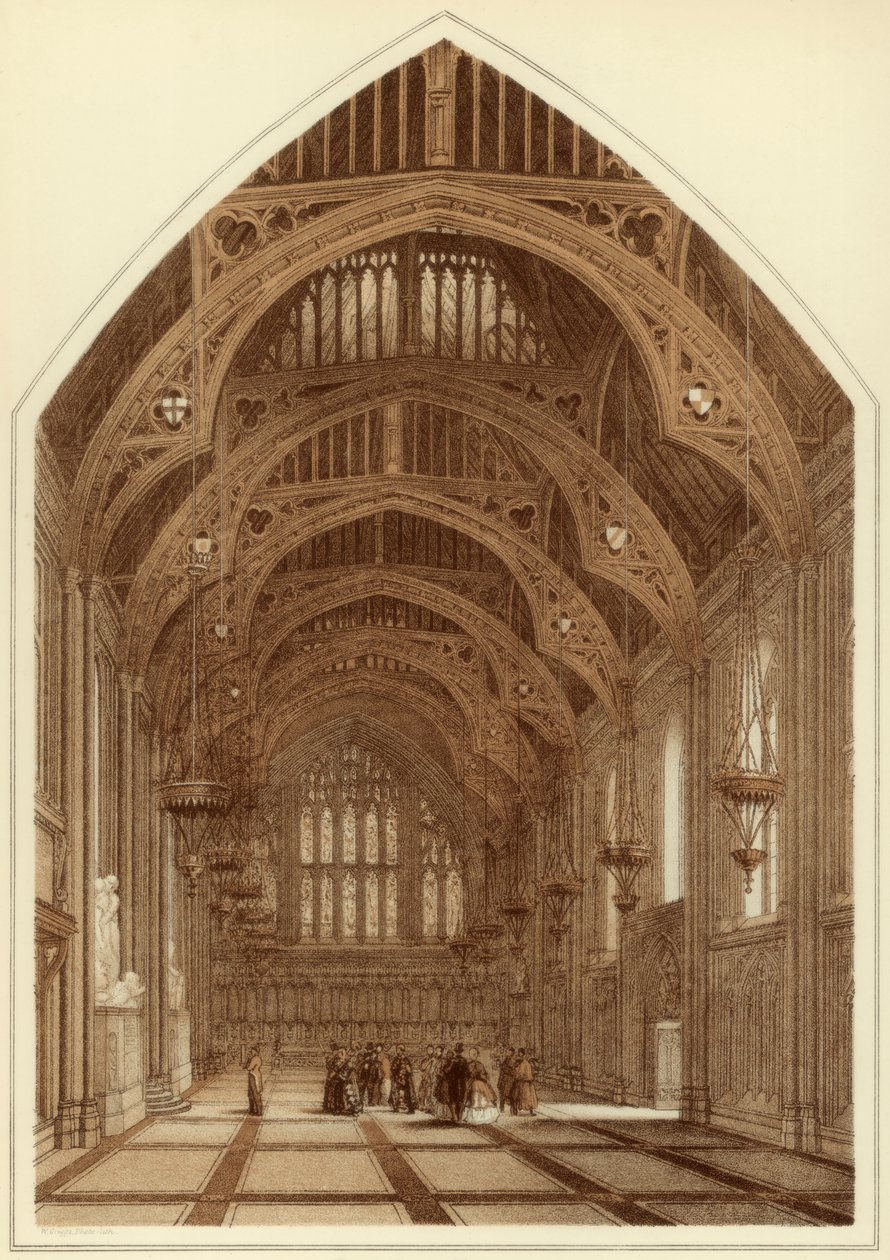 Wnętrze Guildhall, City of London, 1886 autorstwa William Griggs