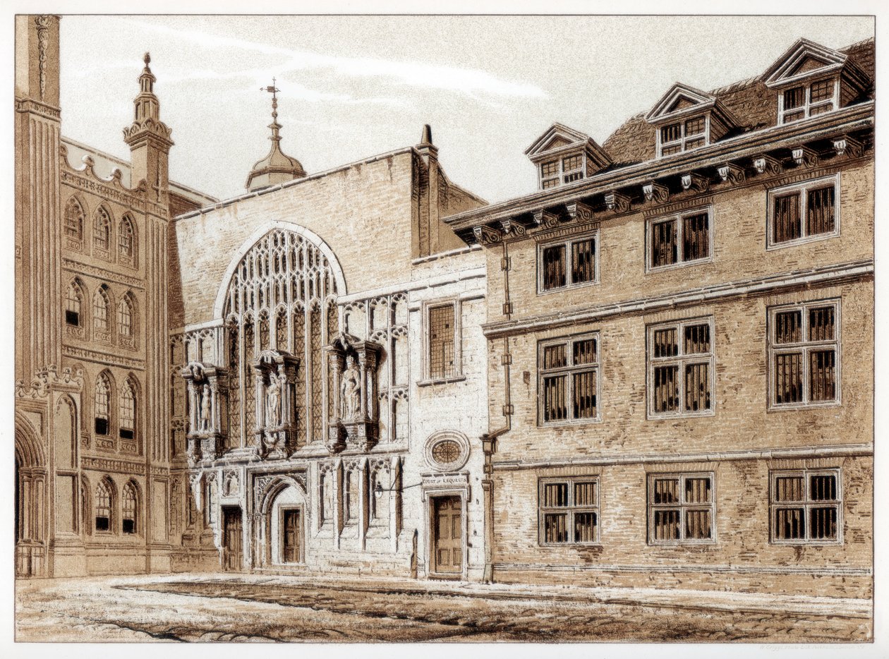 Zachodni front kaplicy Guildhall, City of London, 1886 autorstwa William Griggs