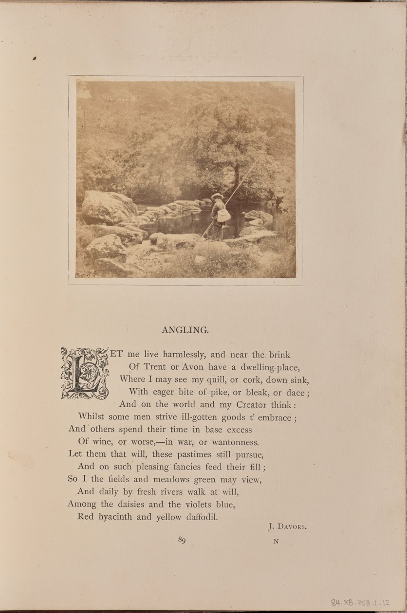 [Chłopiec z wędką i koszykiem, Anglia]. autorstwa William Grundy
