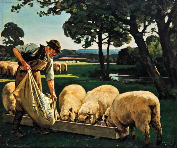 Widok na farmę autorstwa William Gunning King