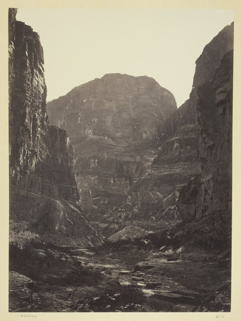 Kanon Kanab Wash, rzeka Kolorado, patrząc na południe, 1872. autorstwa William H. Bell