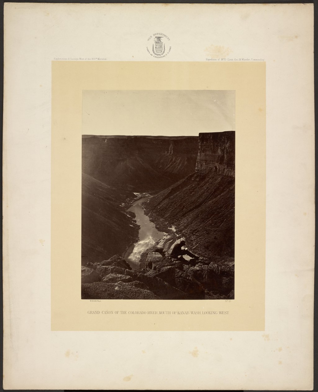 Grand Cañon rzeki Kolorado, ujście Kanab Wash, patrząc na zachód autorstwa William H. Bell