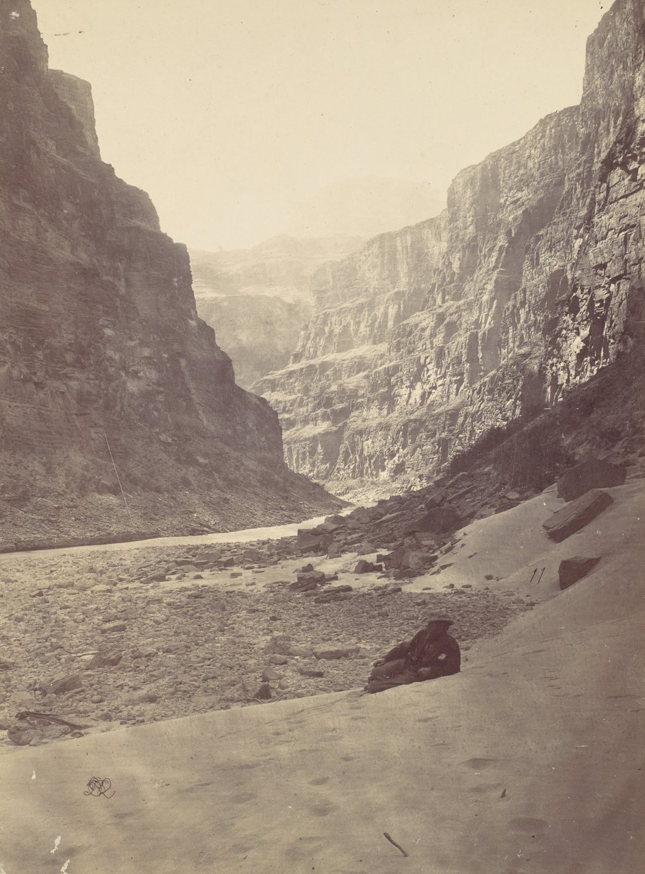 Wielki Kanon nad rzeką Kolorado, ujście Kanab Wash, patrząc na zachód, 1872. autorstwa William H. Bell