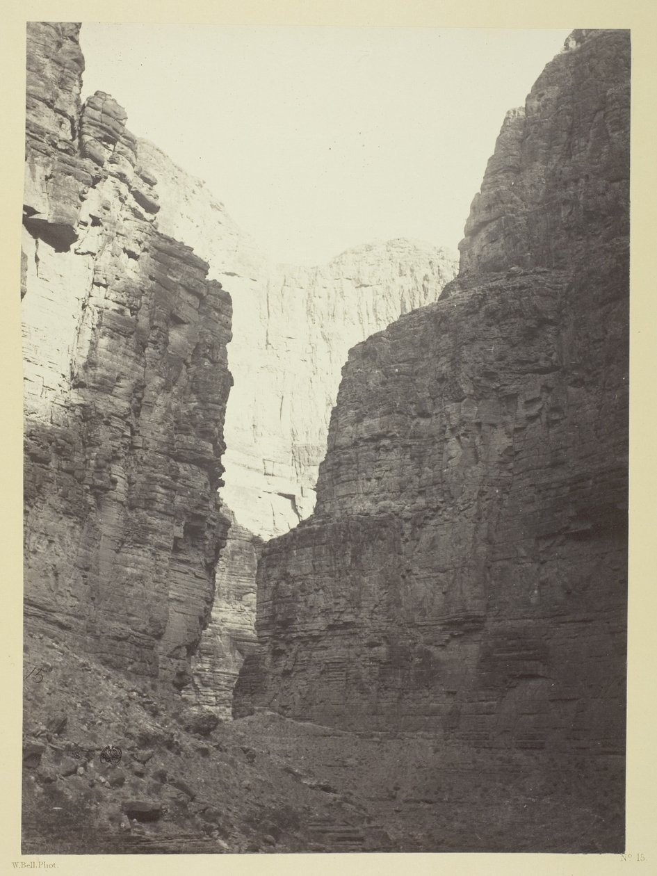 Wapienne ściany Kanab Wash, rzeka Kolorado autorstwa William H. Bell