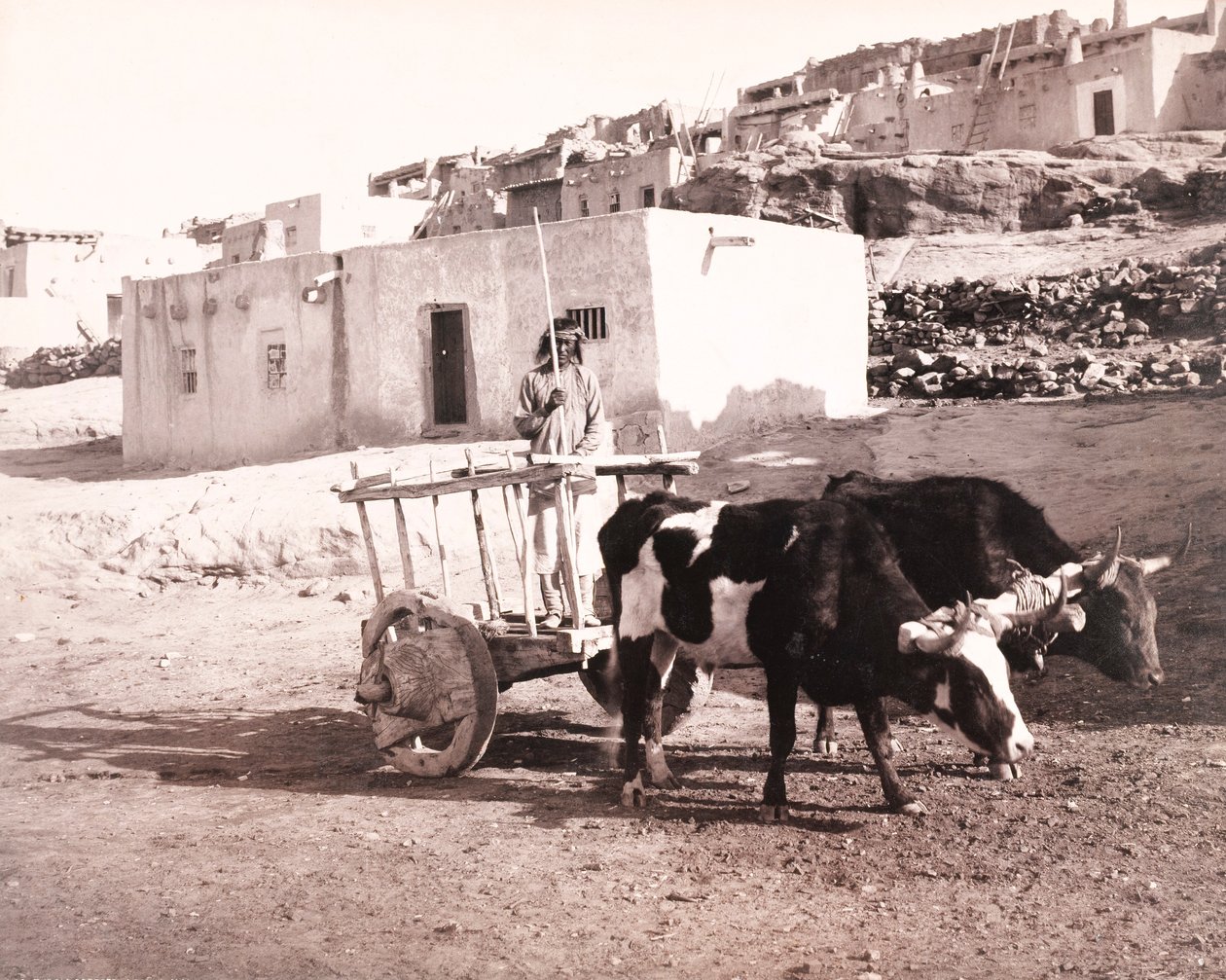 The Old Carreta, Laguna, Nowy Meksyk autorstwa William H. Jackson