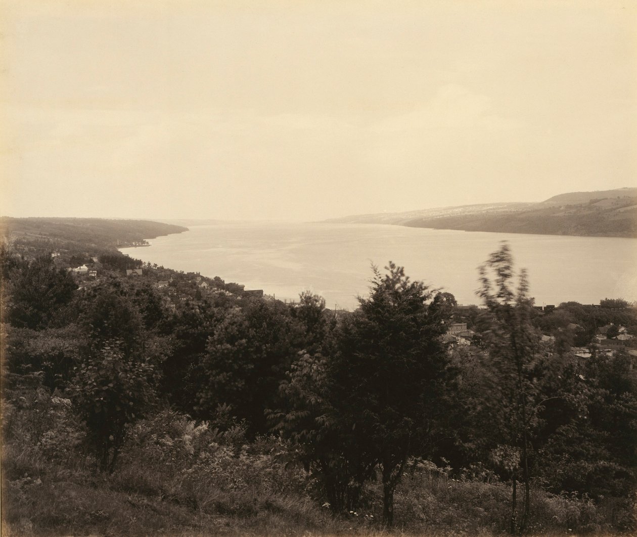 Seneca Lake i Watkins Glen, dla Lehigh Valley Railroad autorstwa William H. Rau