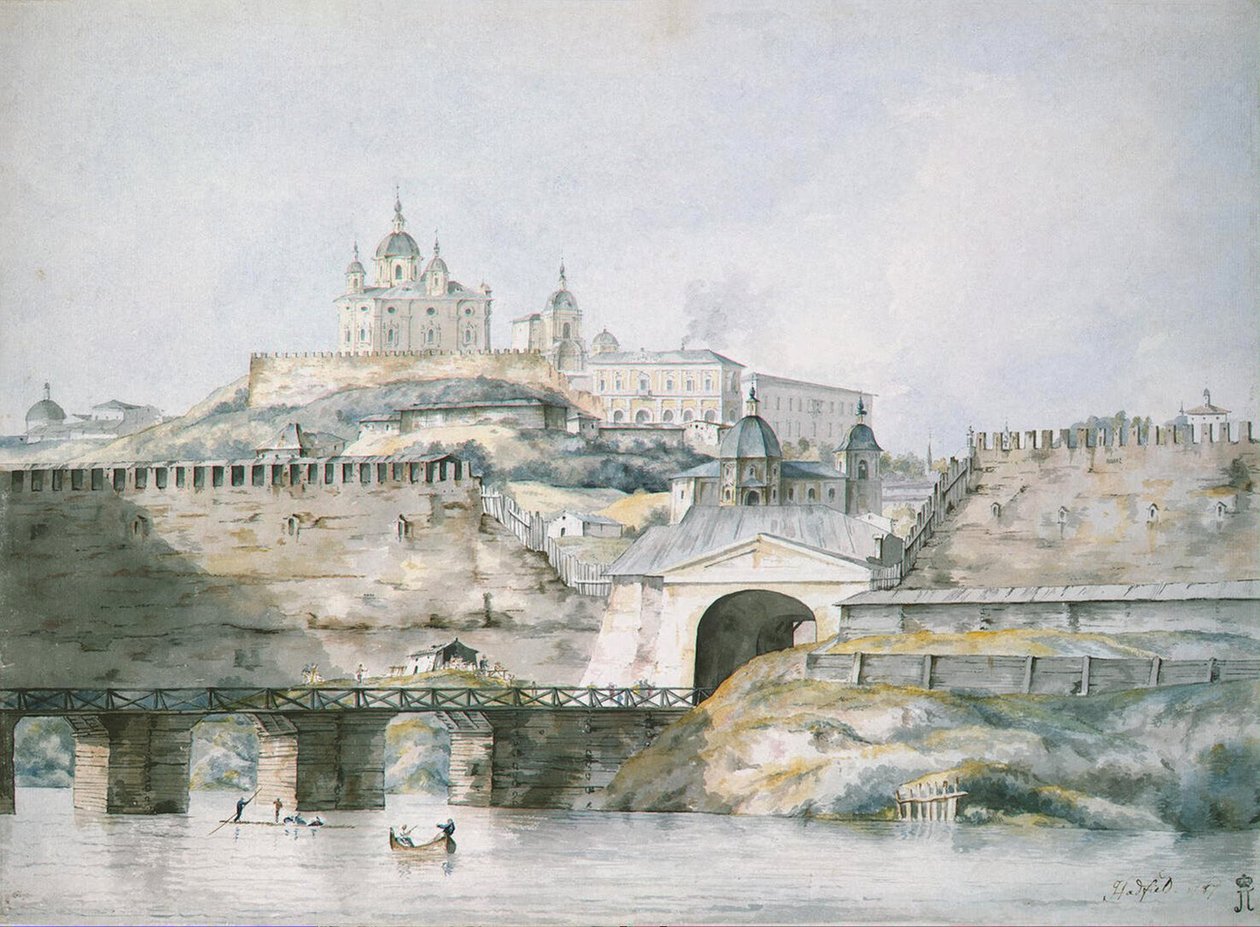 Widok miasta Smoleńsk, 1787 autorstwa William Hadfield
