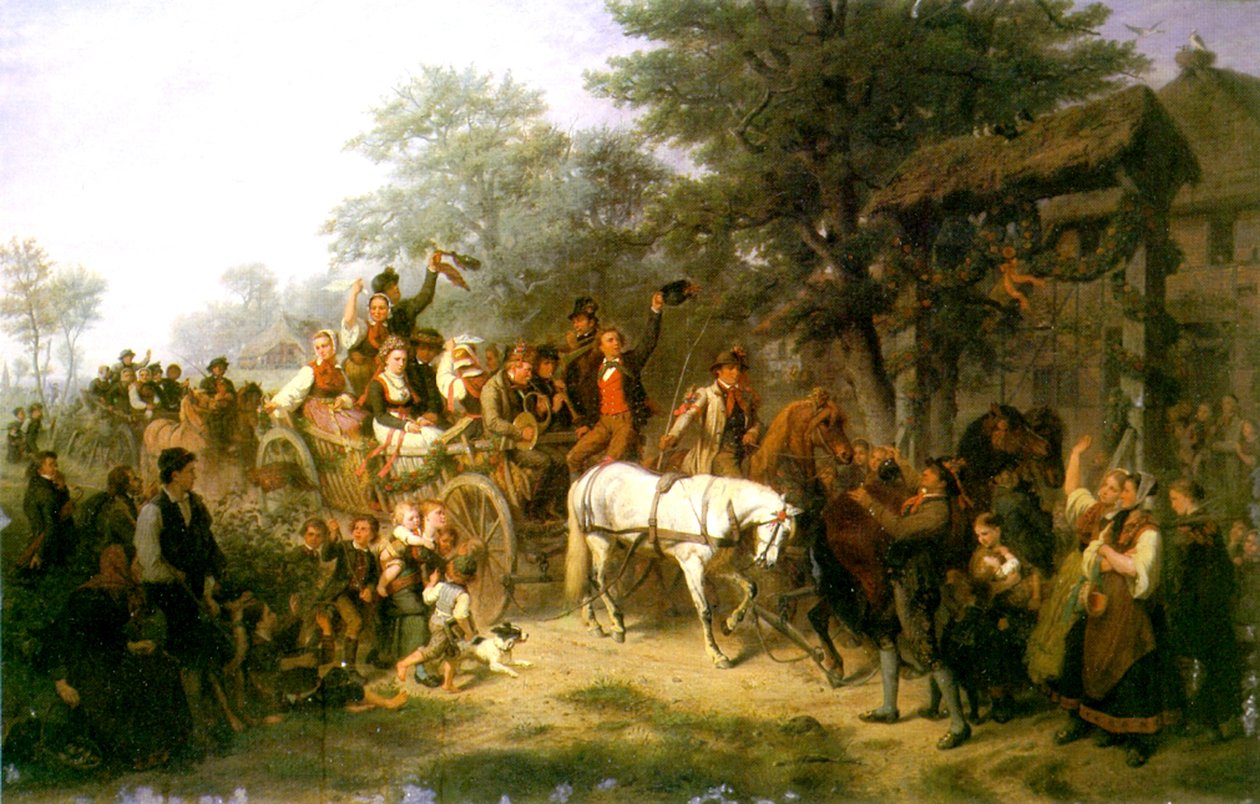 Wiejskie wesele, 1859 autorstwa William Hahn
