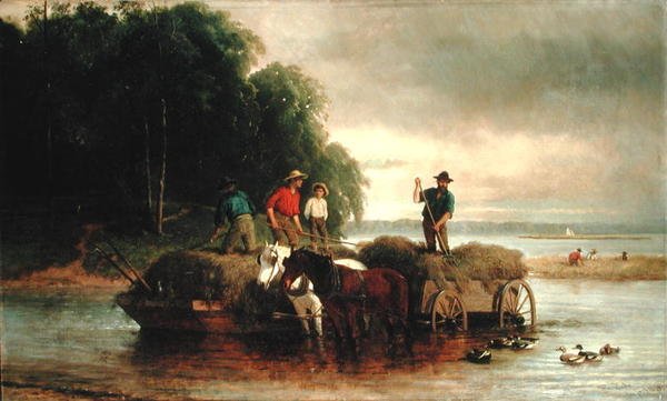 Gathering Sedge, Shrewsbury River, New Jersey autorstwa William Hahn