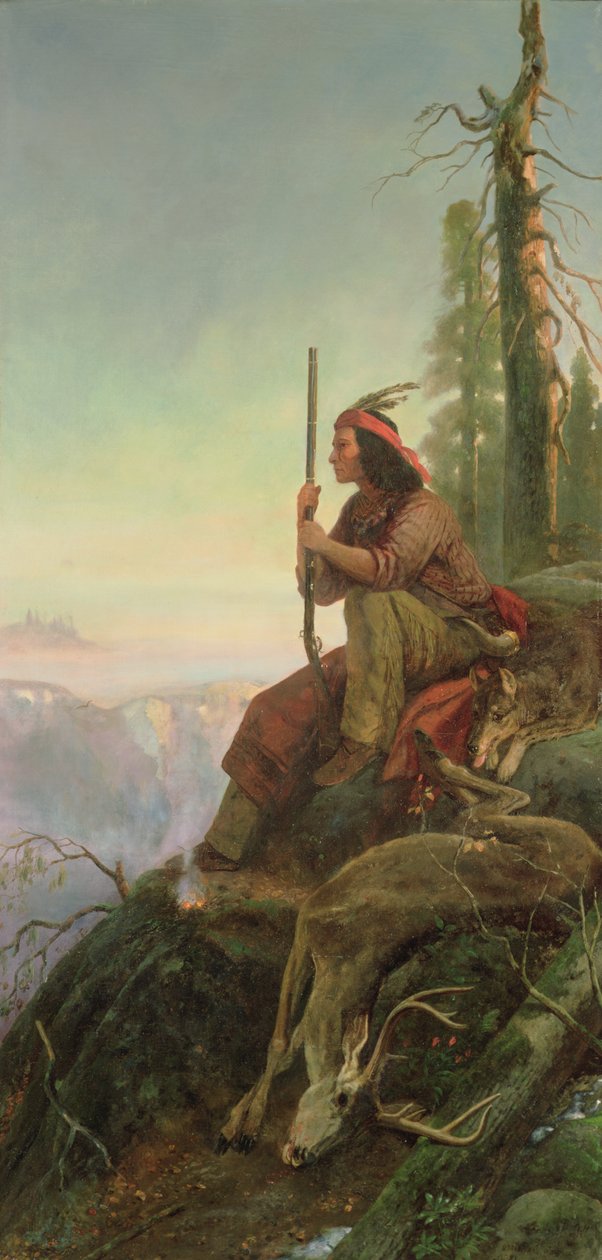 Pożar sygnałowy, 1880 autorstwa William Hahn