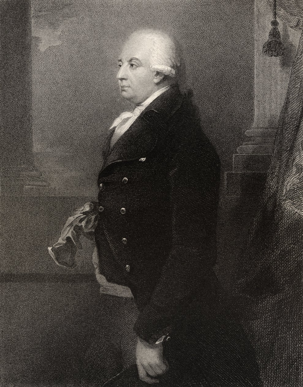 John Ker, 3. książę Roxburghe, rycina autorstwa E.C. Wagstaffa, z "National Portrait Gallery, tom IV", opublikowana ok. 1835 r. autorstwa William Hamilton