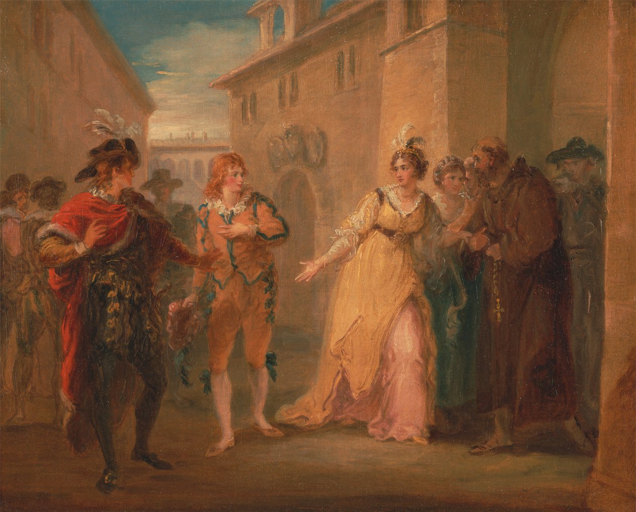 A revelação do noivado de Olivia, de "Noite de Reis", Ato V, Polimento da cena autorstwa William Hamilton