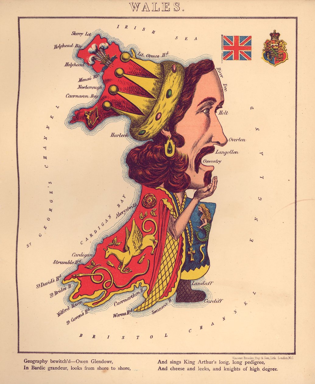 Geograficzna zabawa - czyli humorystyczne zarysy różnych krajów, ze wstępem i wierszami opisowymi LOC 84675540-8 autorstwa William Harvey