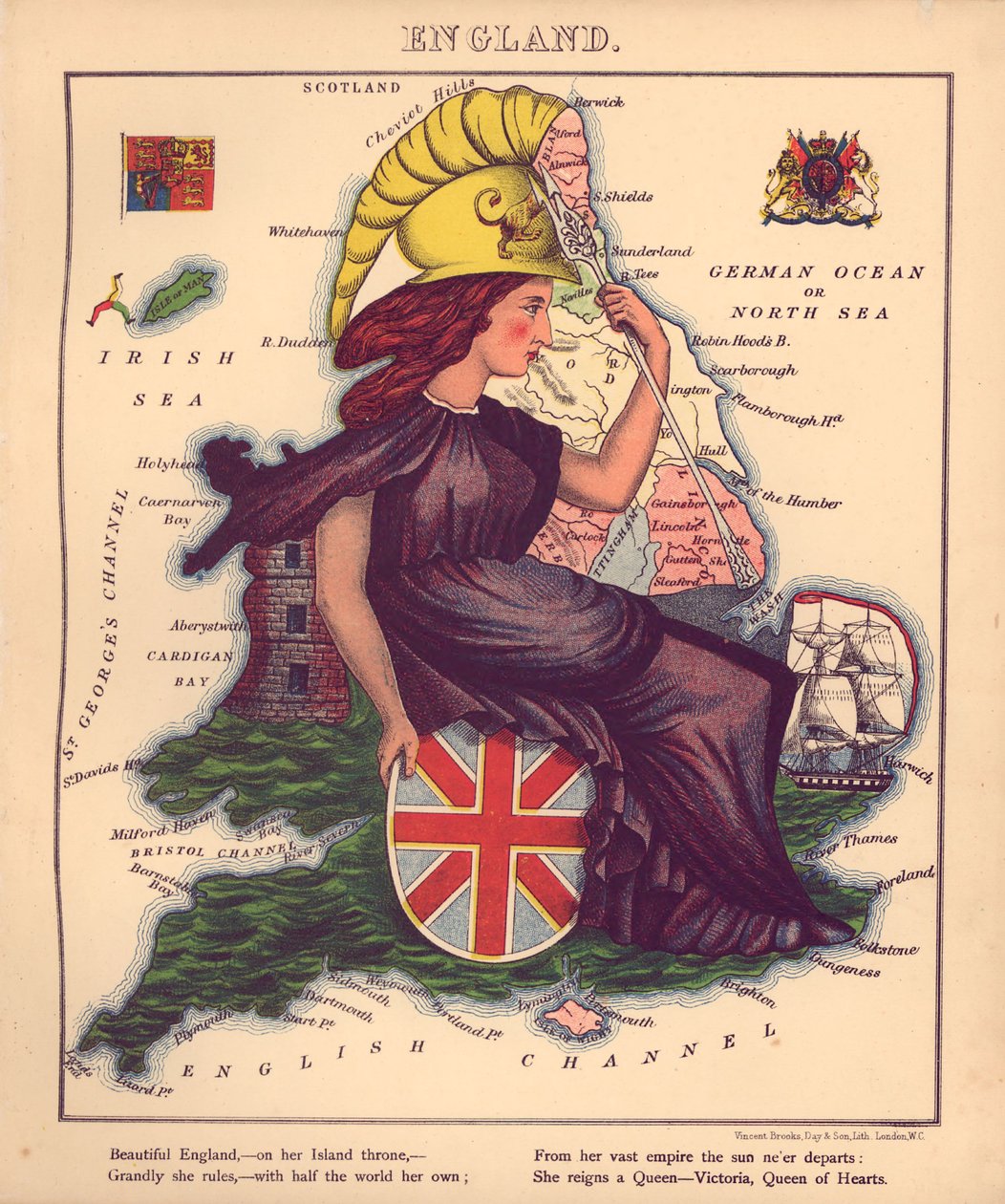 Geograficzna zabawa - czyli humorystyczne zarysy różnych krajów, ze wstępem i wierszami opisowymi LOC 84675540-6 autorstwa William Harvey