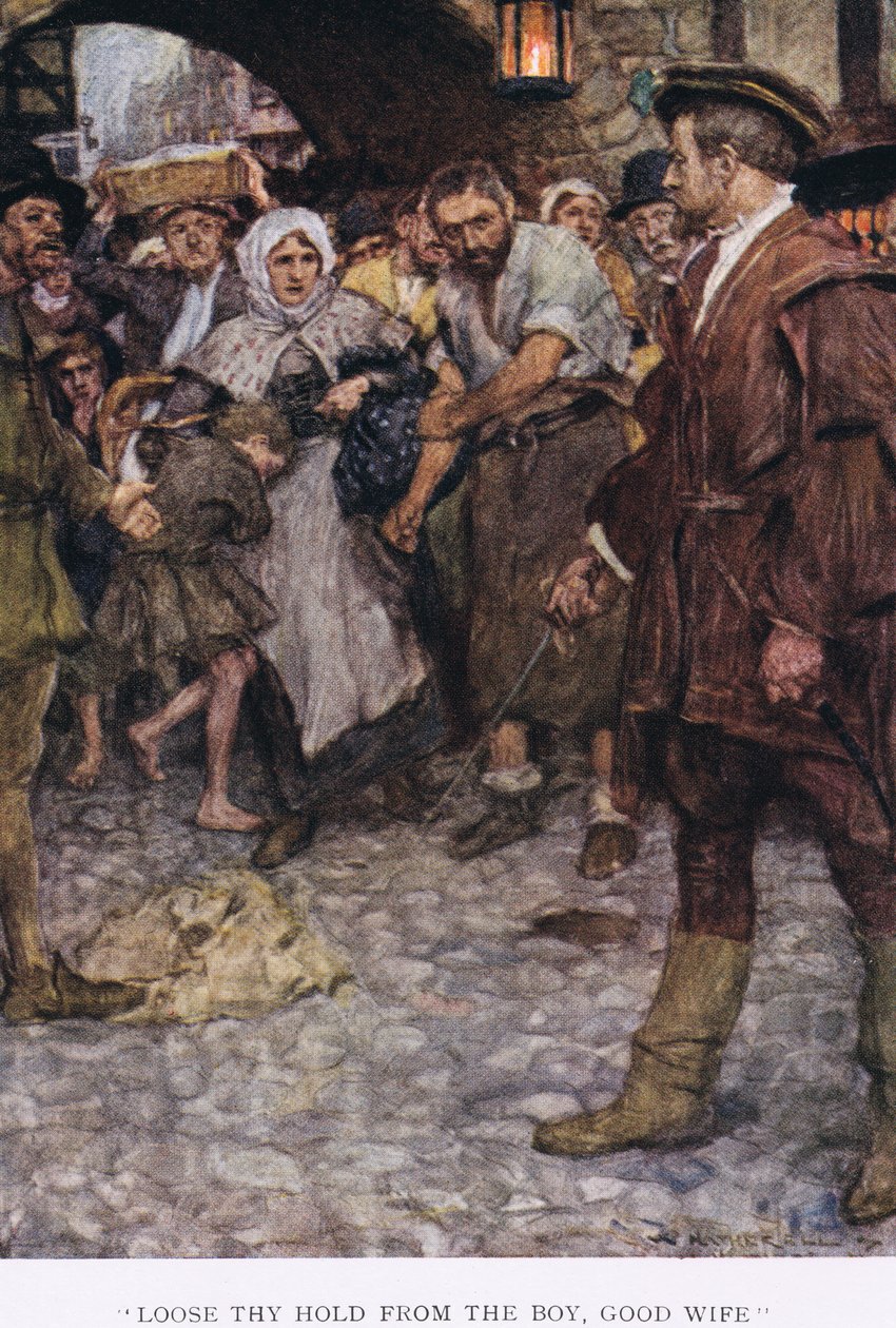 „Uwolnij uścisk od chłopca, dobra żono” autorstwa William Hatherell