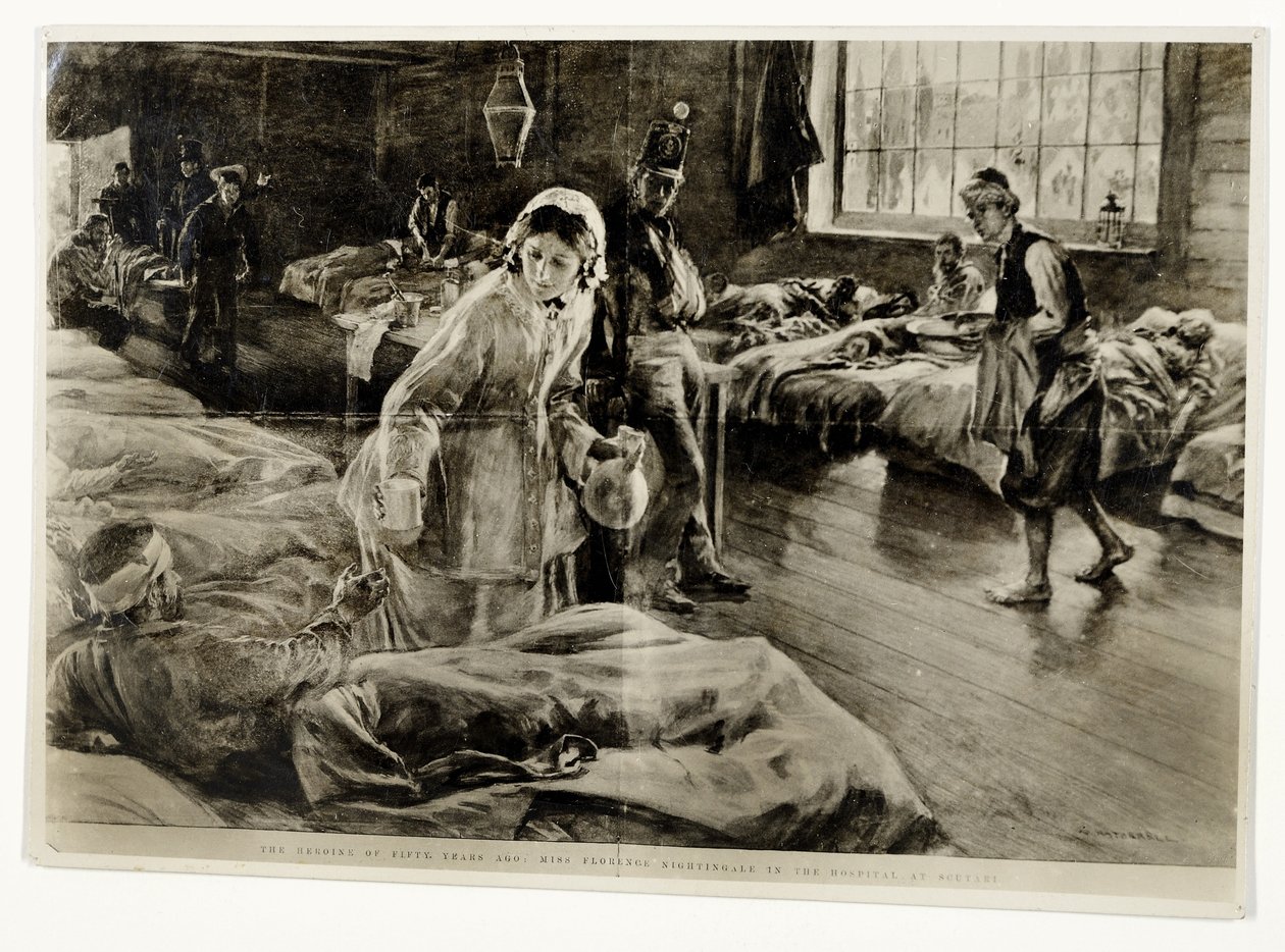 „Bohaterka Pięćdziesiąt lat temu: Panna Florence Nightingale w szpitalu w Szkocji”, wyd. w Grafice, 19 listopada 1904 autorstwa William Hatherell