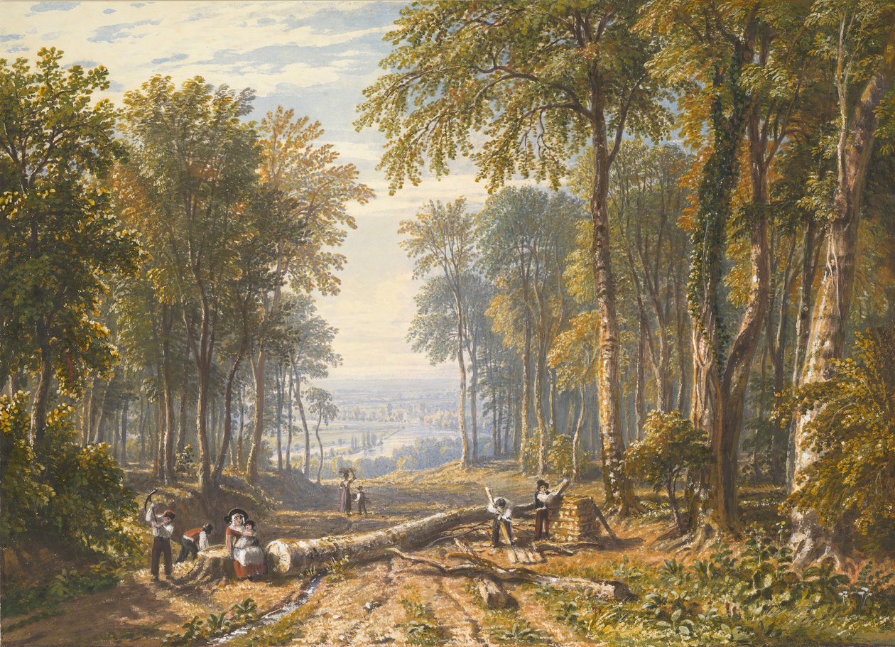 Drwale w Park Place, Henley, nad Tamizą, ca. 1826. autorstwa William Havell