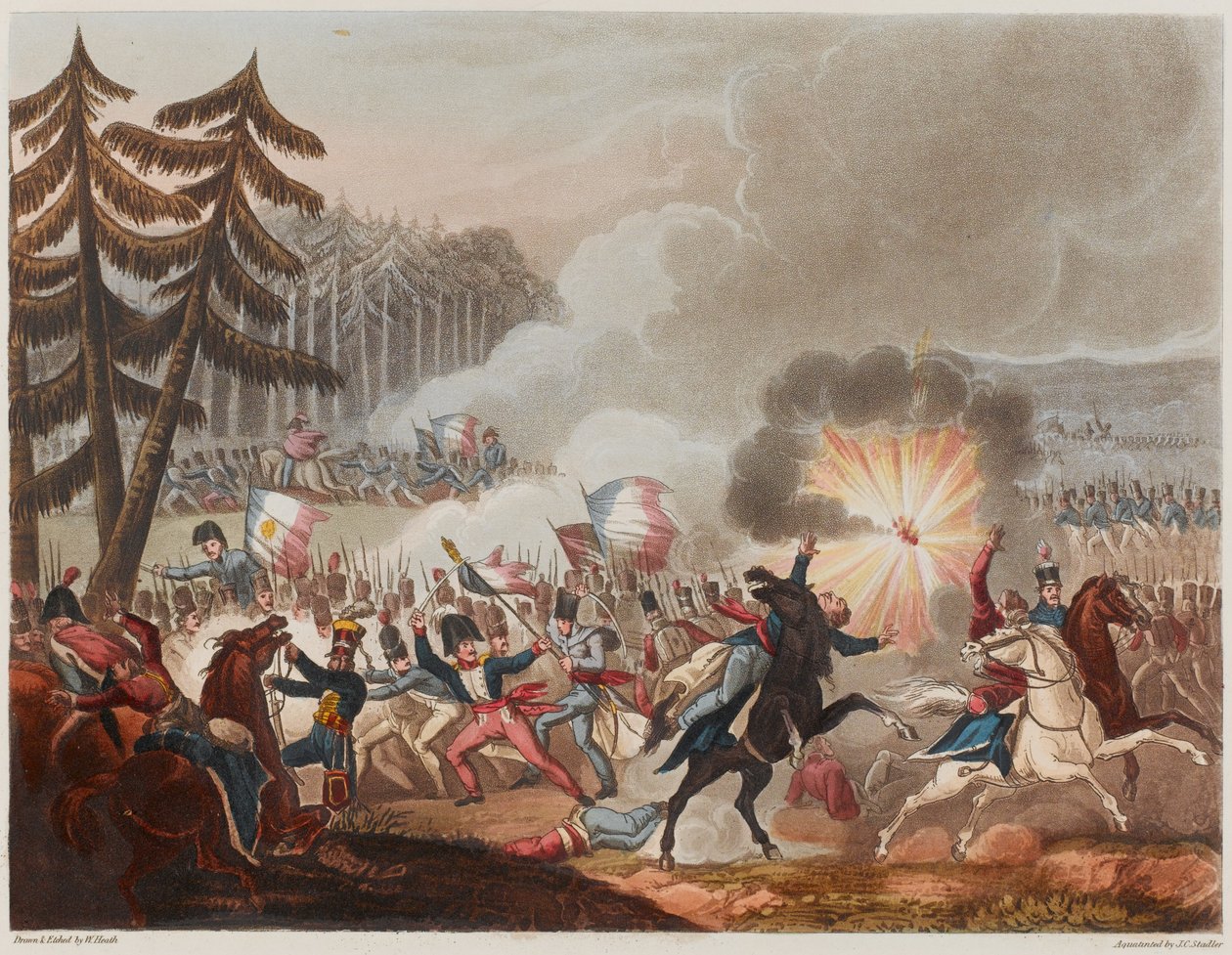 Bitwa pod Barrosą 5 marca 1811 roku, rycina J.C. Stadlera, wydana w 1818 roku (akwatinta) autorstwa William Heath