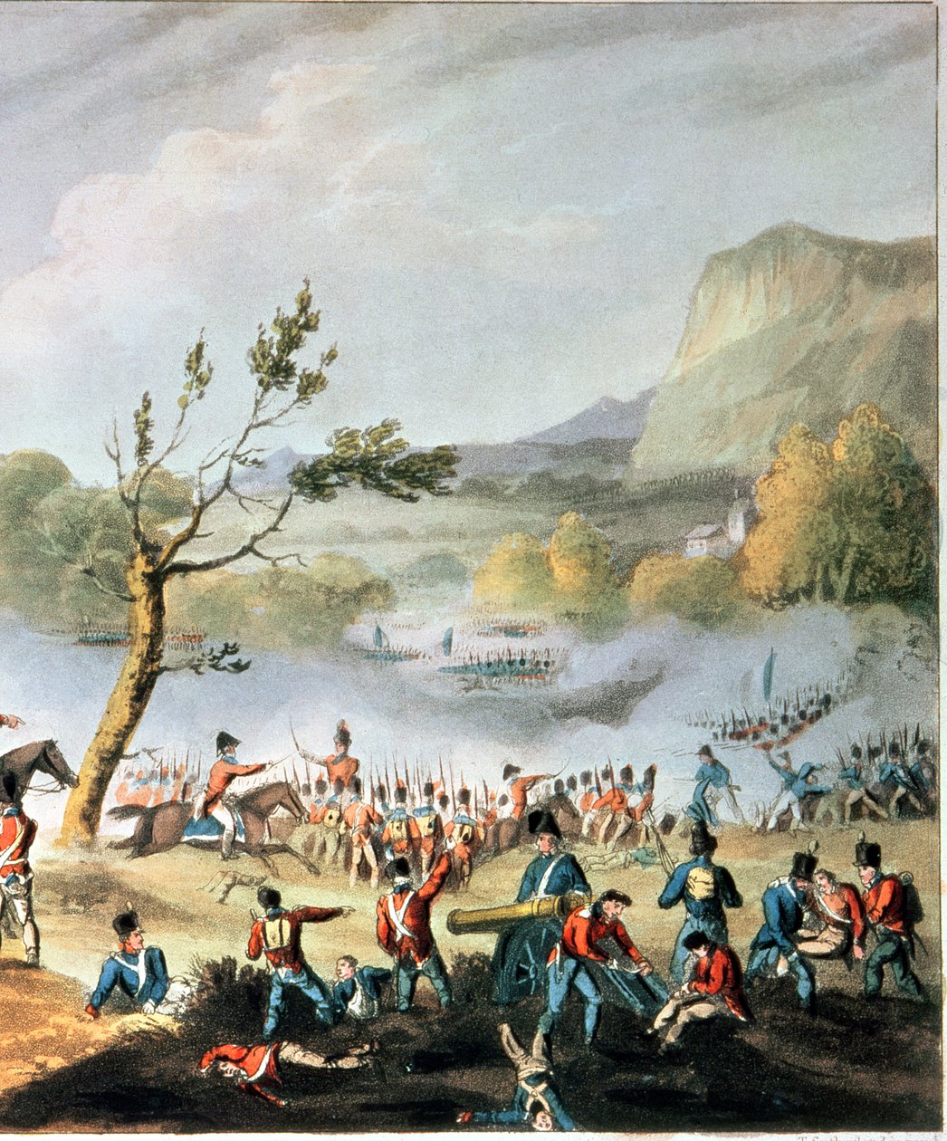 Bitwa pod Maida, 4 lipca 1806, rytowana przez Thomasa Sutherlanda (b.c.1785) (detal z 70293) autorstwa William Heath