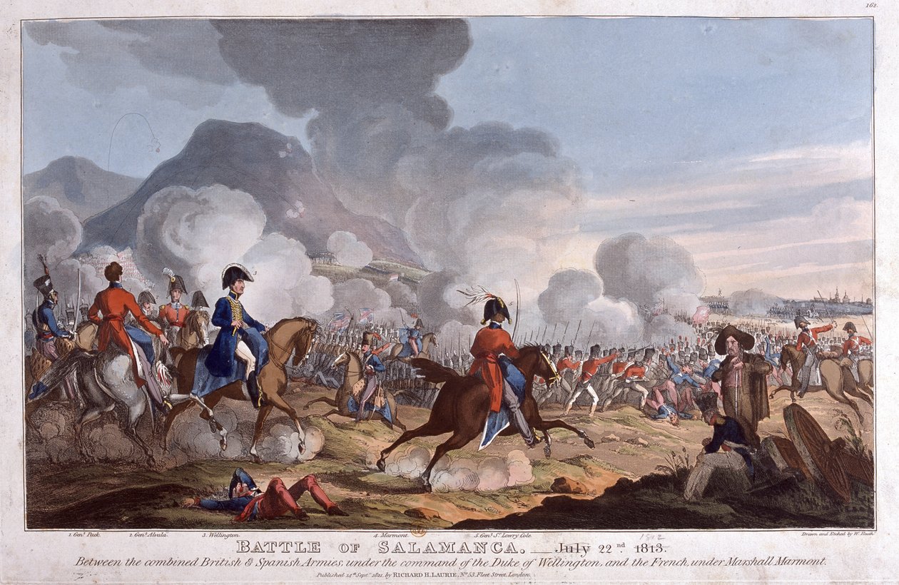 Bitwa pod Salamanką 22 lipca 1812, opublikowana 1821 (akwatinta) autorstwa William Heath