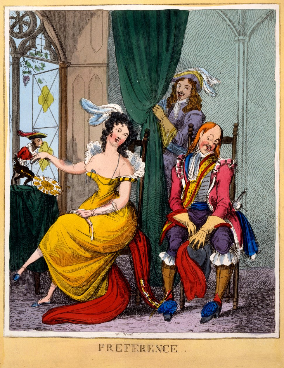 Preferencja, ok. 1818 (ręcznie barwiony grawerunek) autorstwa William Heath