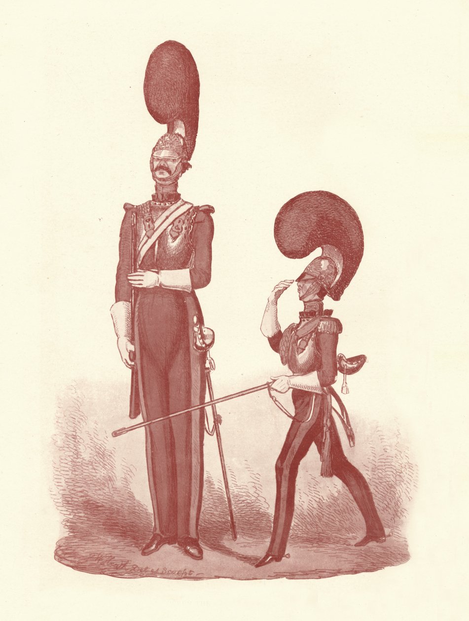 Ukazanie różnicy między mężczyzną a oficerem, 1830-1840, 1909 autorstwa William Heath