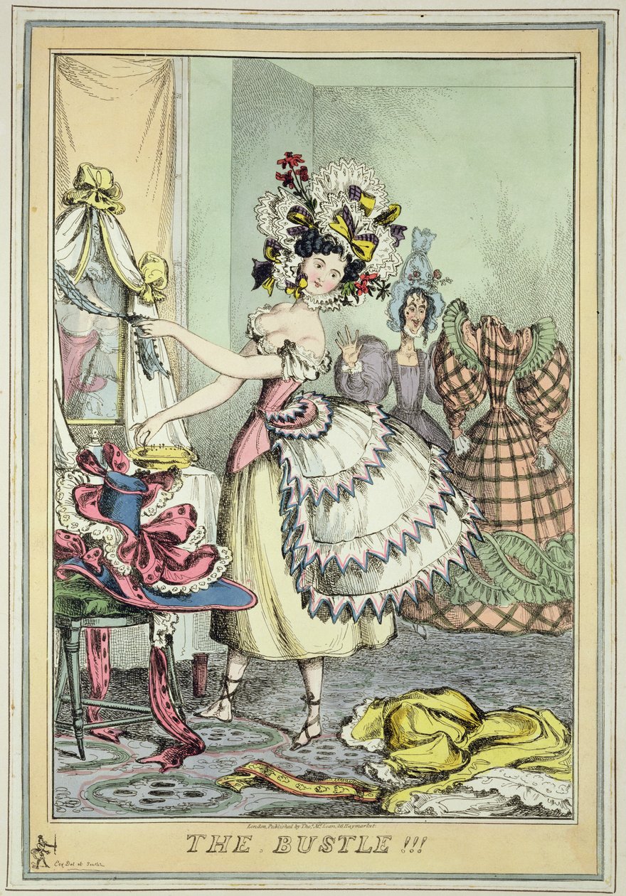 The Bustle, wyd. Thomas McLean, Londyn (kolorowa akwaforta) autorstwa William Heath