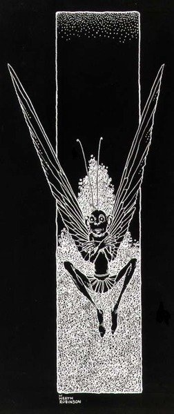 Wróżka, ilustracja ze „Snu nocy letniej” Williama Szekspira, wyd. przez Constable & Co. Ltd autorstwa William Heath Robinson