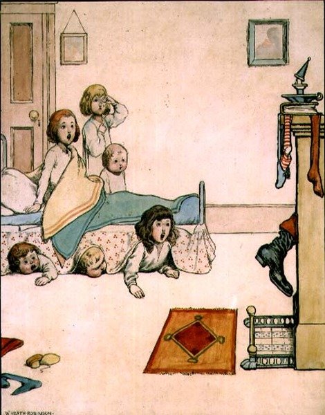 Rozczarowanie czyli dlaczego Święty Mikołaj zmienił zdanie II, z "Dziecięcego Skarbu Świątecznego Rzeczy Nowych i Starych autorstwa William Heath Robinson