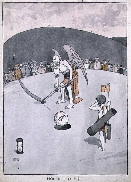 „Holed Out”, ilustracja z „The Bystander” autorstwa William Heath Robinson