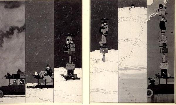 Odwilż, z „Humourist”, Numer Świąteczny autorstwa William Heath Robinson