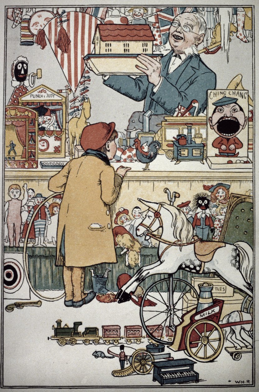 Sklep z zabawkami, 1900 (druk) autorstwa William Heath Robinson