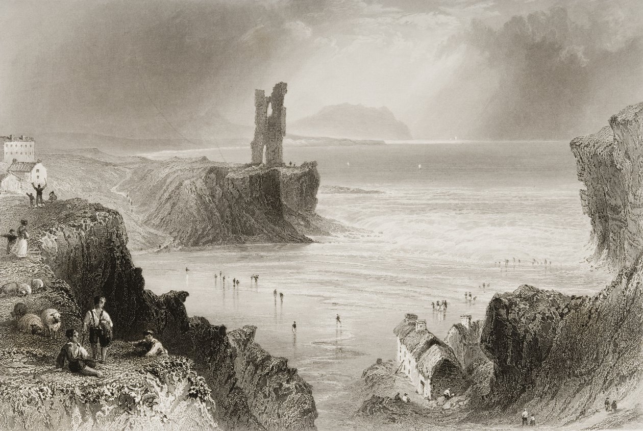 Ballybunnion, Hrabstwo Kerry, Irlandia, z „Scenery and Antiquities of Ireland” George
