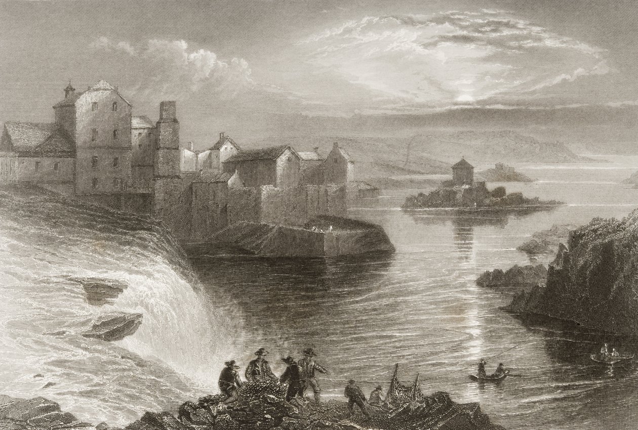 Ballyshannon, hrabstwo Donegal, z „Krajobrazy i starożytności Irlandii” George