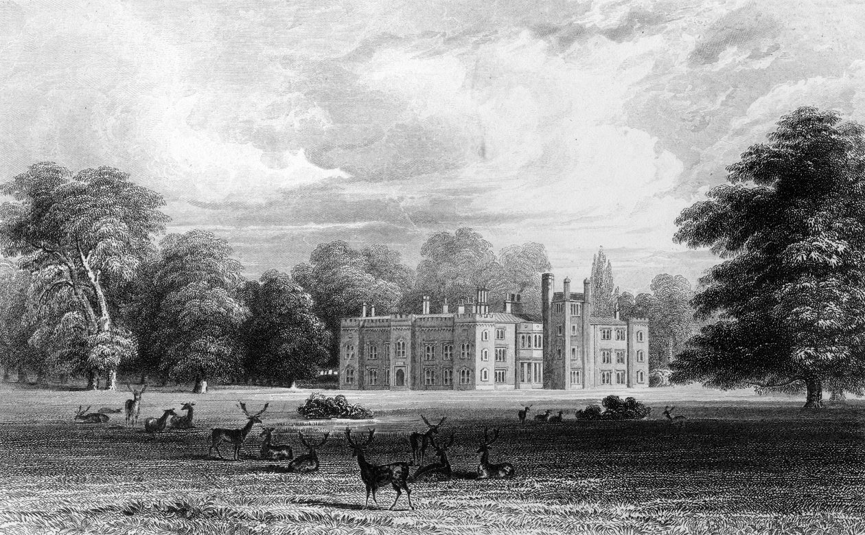 Bell House, Aveley, Essex, grawerowane przez Johna Carr Armytage, 1832 autorstwa William Henry Bartlett