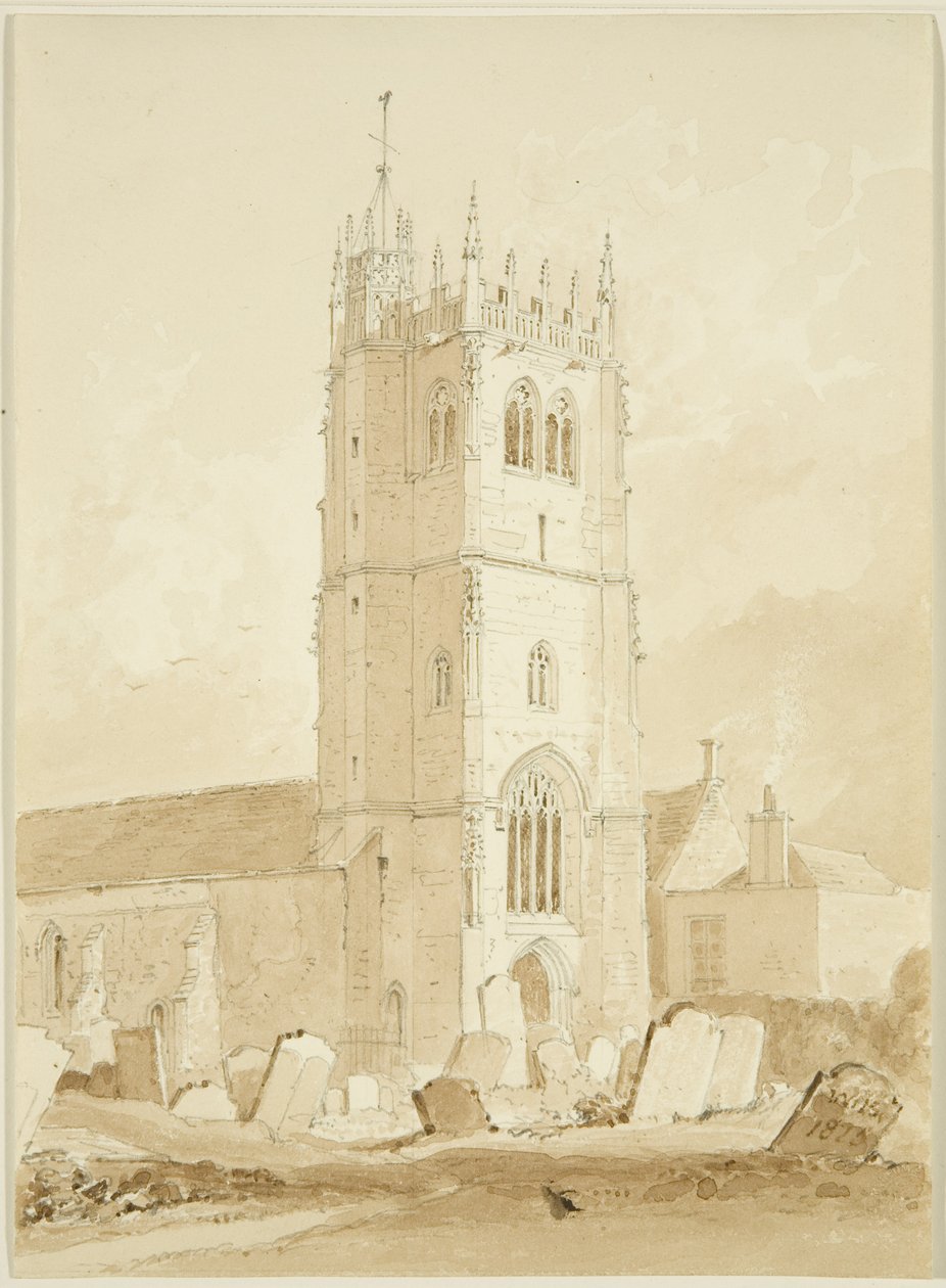 Kościół Bitton, Gloucestershire autorstwa William Henry Bartlett