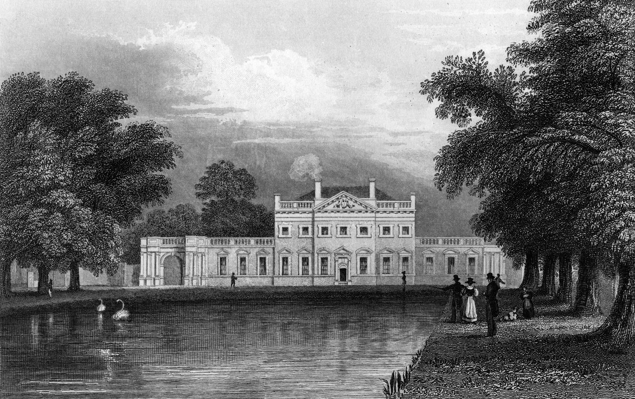Boreham House, Essex, grawerowane przez Johna Rogersa, 1831 autorstwa William Henry Bartlett