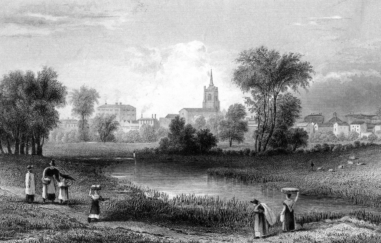 Chelmsford, Essex, grawerowane przez Johna Rogersa, 1831 autorstwa William Henry Bartlett