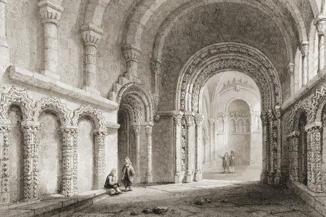 Kaplica Cormaca (zbudowana 1127-34), Skała Cashel, hrabstwo Tipperary, Irlandia, z „Krajobrazy i starożytności Irlandii” George