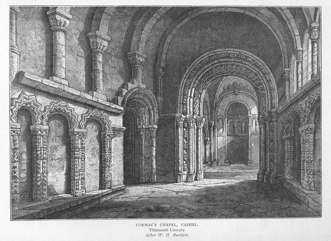 Kaplica Cormaca, Cashel autorstwa William Henry Bartlett