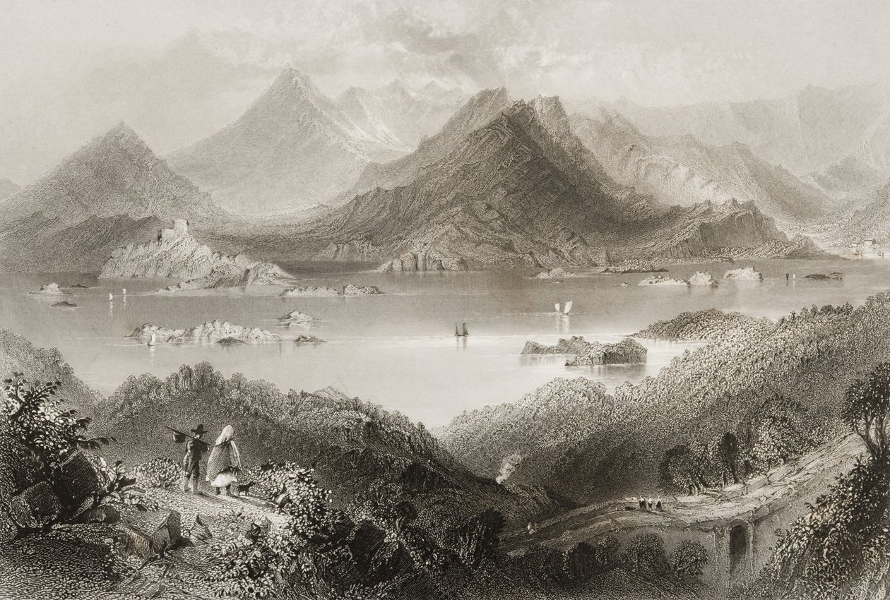Glengarriff, Hrabstwo Cork, Irlandia, z „Scenery and Antiquities of Ireland” George