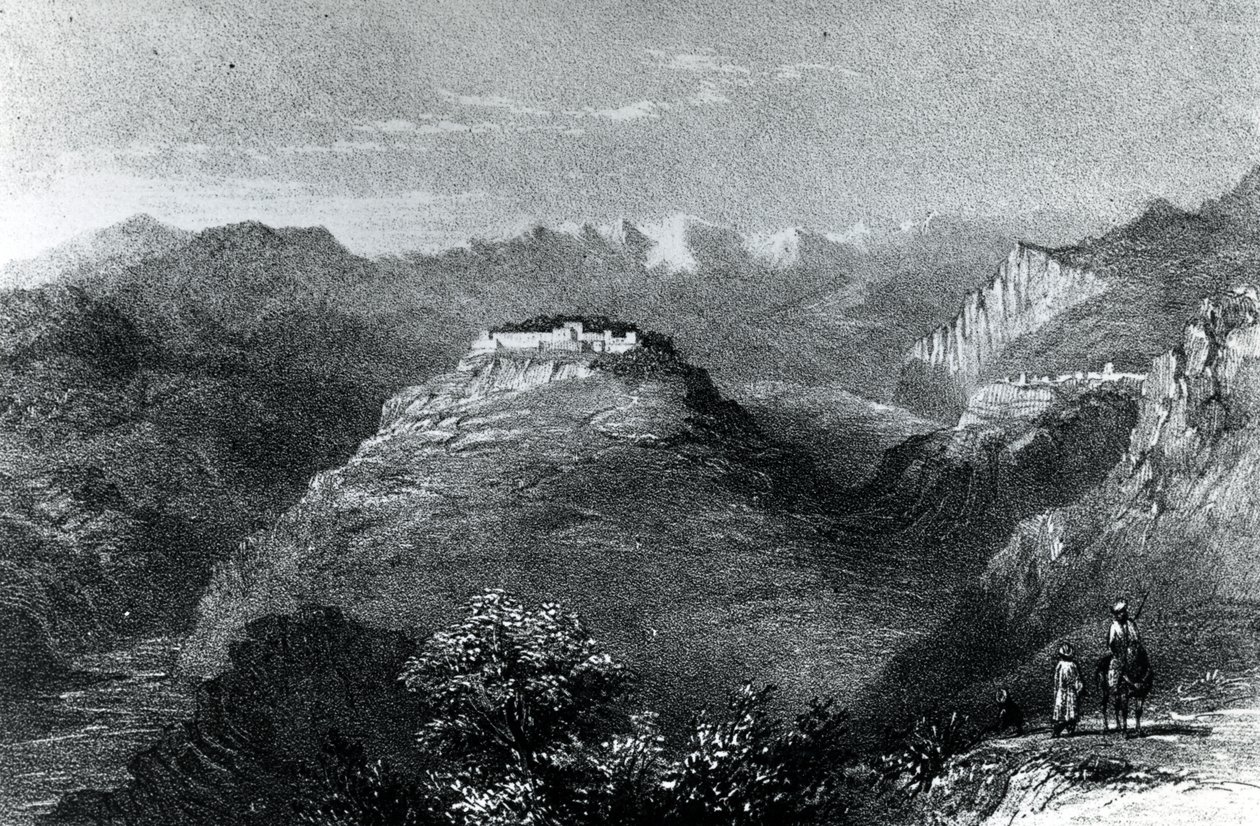 Rezydencja Lady Hester Stanhope w Joon, na górze Lebanon, 1845 r. autorstwa William Henry Bartlett