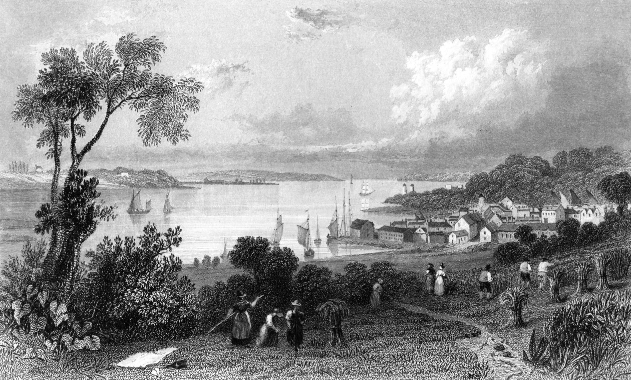 Manningtree, Essex, grawerowane przez Charlesa Mottrama, 1832 autorstwa William Henry Bartlett